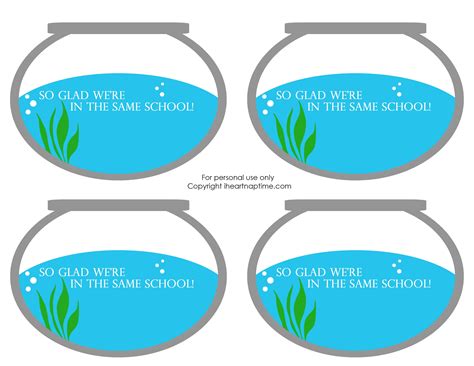 Free Printable Fish Bowl Valentine Template Valentines Puns, Valentine Day Love, Valentine Day ...