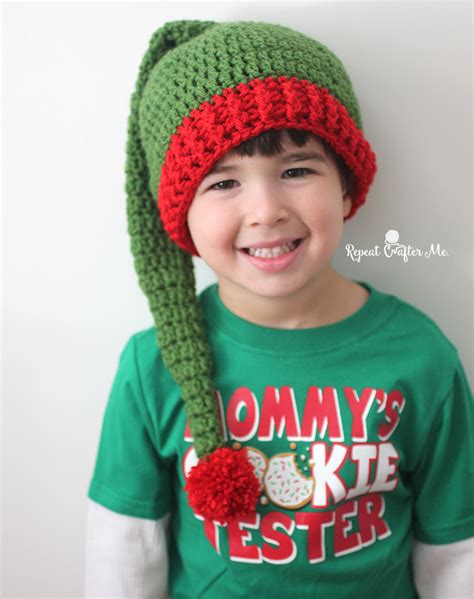 Crochet Elf Hat Pattern - Repeat Crafter Me