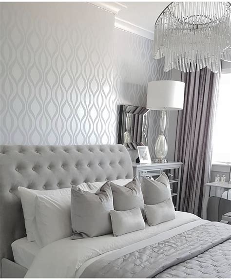 Pin by Elly on Home improvement | Silver bedroom, Silver bedroom decor, Bedroom decor