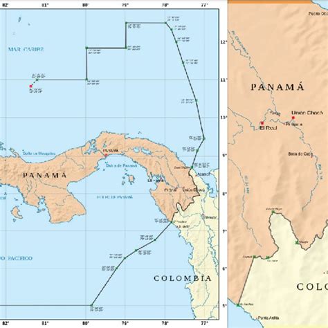 Boundary markers between Colombia and Panama | Download Scientific Diagram