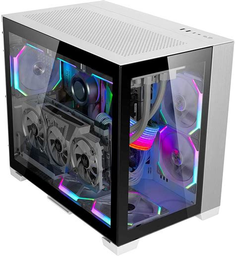 Lian Li PC-O11DW 011 DYNAMIC Mini tempered glass Gaming Computer Case-White – Without Fans ...