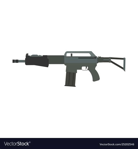 Rifle gun icon isolated black weapon army Vector Image