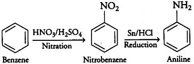 How will you convert benzene into aniline? - Sarthaks eConnect | Largest Online Education Community