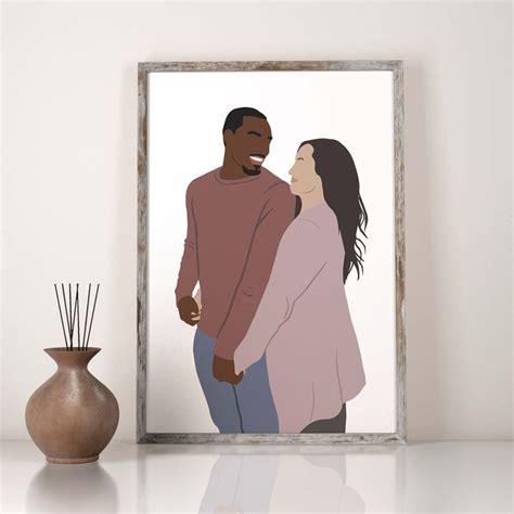 Interracial Couple Wall Art Interracial Art INSTANT DOWNLOAD Biracial Art Romantic Couple Art ...