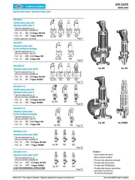 PSV datasheet | Valve | Mechanical Engineering