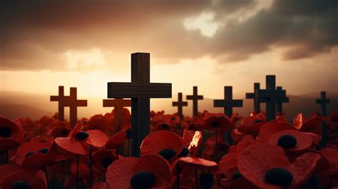 Wooden Crosses And Poppy Flowers Free Stock Photo - Public Domain Pictures