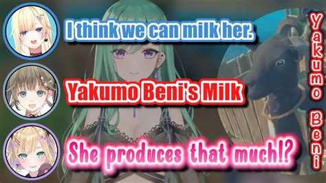 Lisa, Ema, and Noah Milking Yakumo Beni (Goat) [VSPO] - YouTube