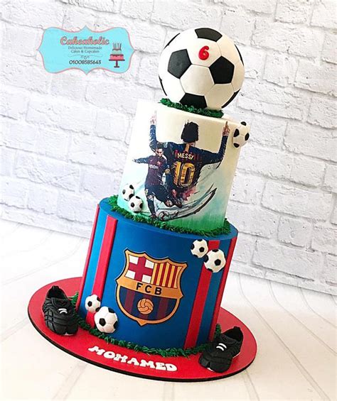 Barcelona Messi cake - Decorated Cake by Cakeaholic22 - CakesDecor