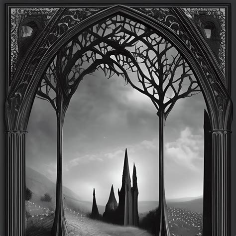 Gothic Victorian Landscape Graphic · Creative Fabrica