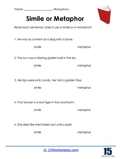 Metaphors Worksheets - 15 Worksheets.com