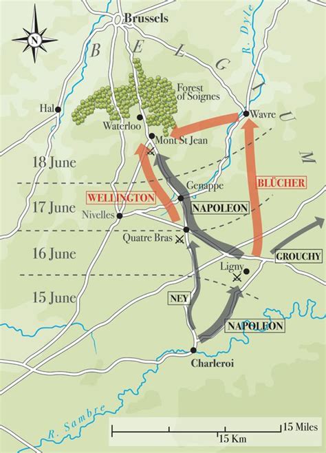 Waterloo - Map of Troop Manoeuvres | Military History Matters