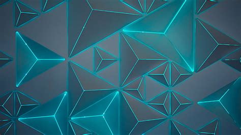 HD wallpaper: Pentagon, Triangles, Neon, Turquoise, Teal, Geometric ...