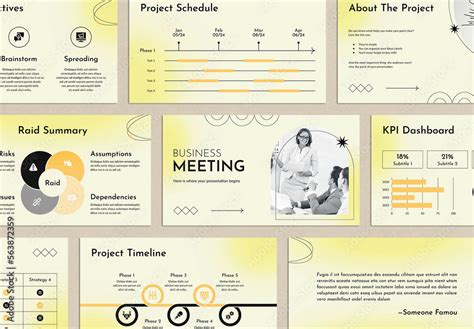 Meeting Presentation Template Stock Template | Adobe Stock