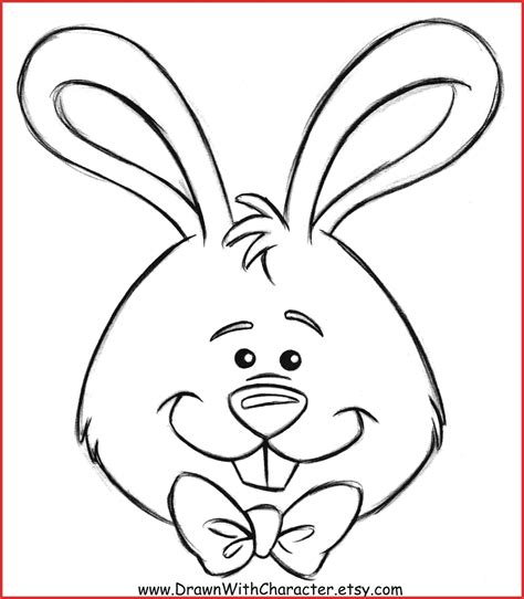 Easy Bunny Face Drawing at GetDrawings | Free download