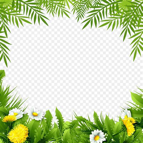 Yellow Flower Border PNG Transparent, Yellow Flower Summer Plant Border, Floral, Bright Flowers ...