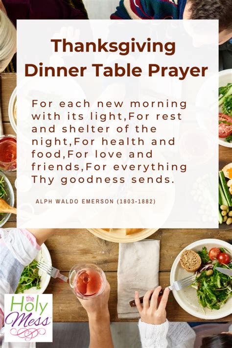 7 Thanksgiving Dinner Table Prayers