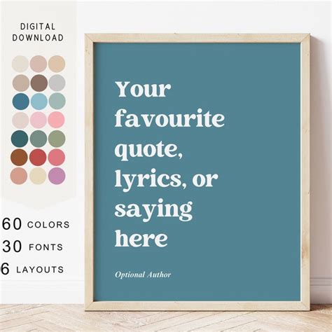 Custom Quote Poster - Etsy