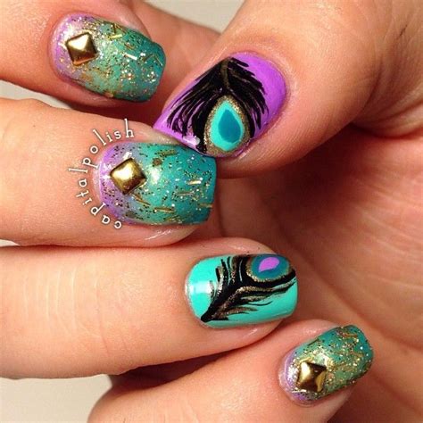 145 best images about Peacock Nail Art on Pinterest | Nail art designs, Peacocks and Manicures