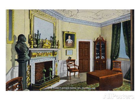 'Mount Vernon, Virginia, Interior View of the Estate, View of the Family Dining Room' Poster ...