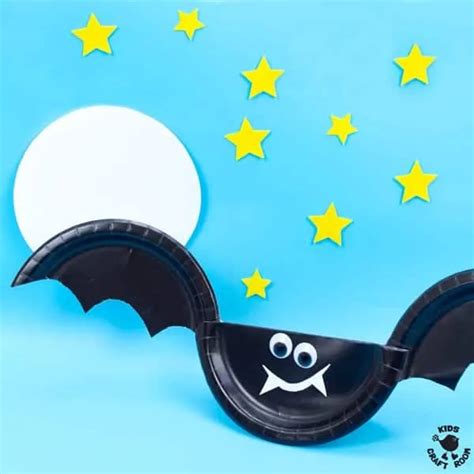 Rocking Paper Plate Bat Craft - Kids Craft Room