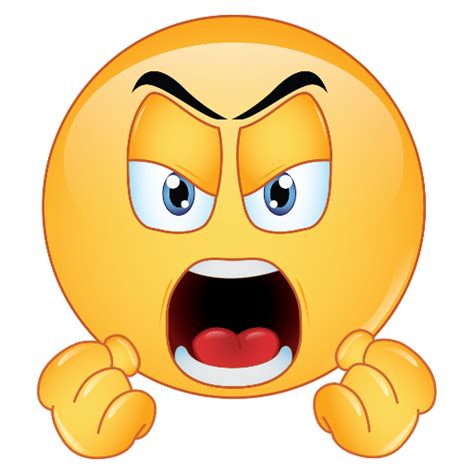 Emoticon Angry Anger Emojis Sticker Emoji Transparent HQ PNG Download ...