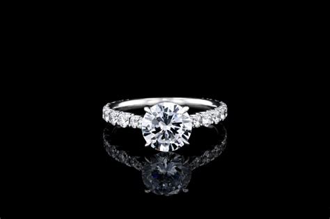 Classic Round Center Solitaire Pave' Diamond Engagement Ring - Nathan Alan Jewelers