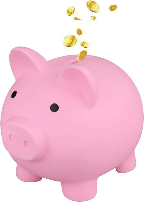 CCCYMM 1Pc Cute Piggy Bank Plastic Pig Money Bank Adults Piggy Bank Pig Money Box Coin Bank ...