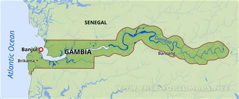 Gambia Physical Map