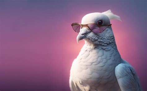 Premium Photo | Dove bird animal wearing sunglass shade glasses