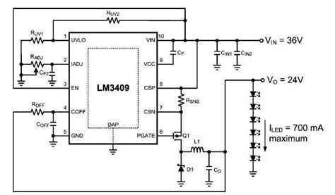 Dimming Controlled LED LM3409 Circuit | Super Circuit Diagram