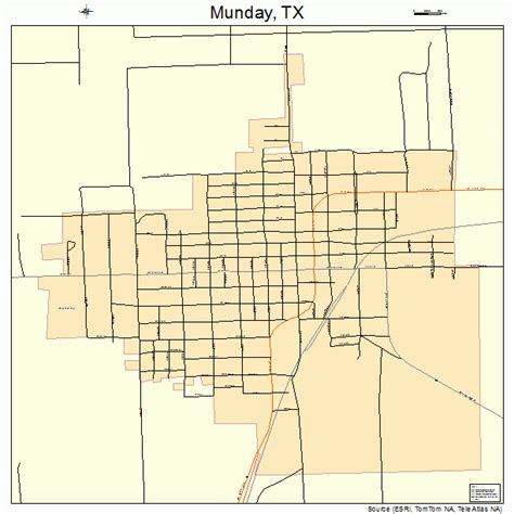 Munday Texas Street Map 4850040