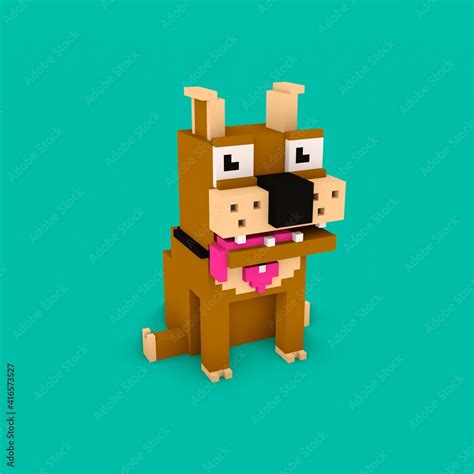 Cute cartoon dog with a tongue out Stock Illustration | Adobe Stock