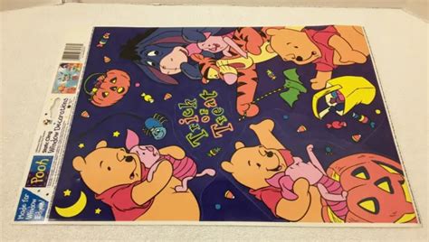 VINTAGE DISNEY WINNIE THE POOH Static Cling HALLOWEEN Window Decorations RARE #2 $8.49 - PicClick