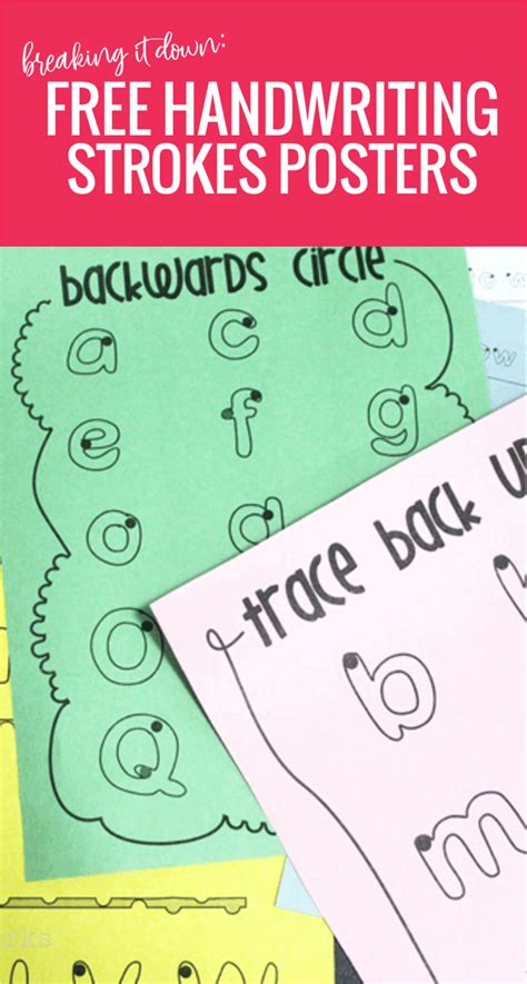 Free Handwriting Strokes Posters for Kindergarten – KindergartenWorks