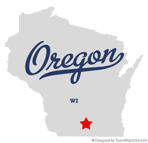 Map of Oregon, WI, Wisconsin