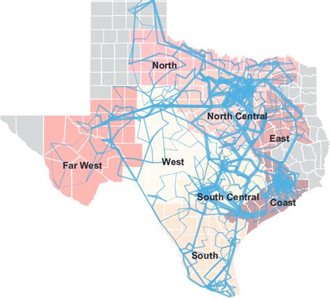 Visualization of the large-scale synthetic ERCOT grid. Here the branch ...