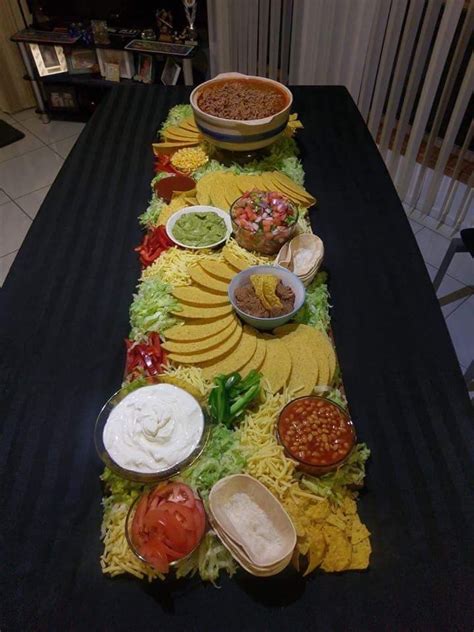 Taco platter | Taco bar party, Mexican theme party food, Taco bar