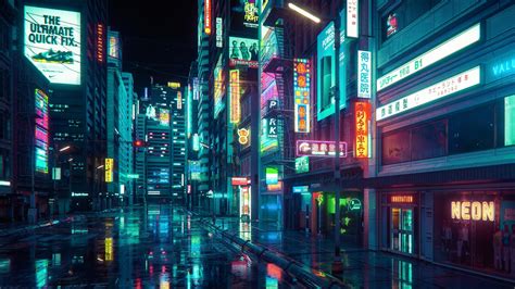 Download wallpaper 1280x720 cyberpunk, city, buildings, art, hd, hdv ...