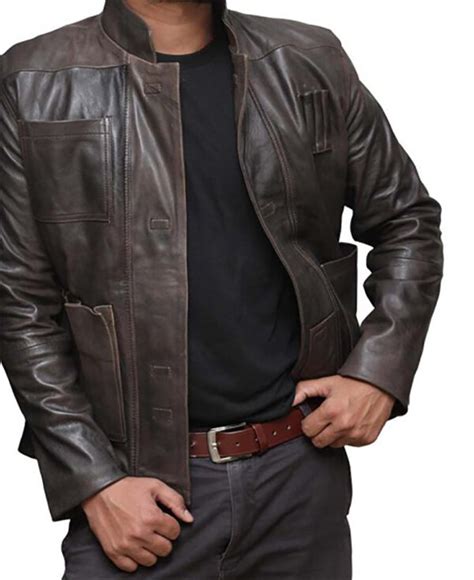 Han Solo Jacket - Star Wars The Force Awakens Leather Jacket - Flesh Jacket