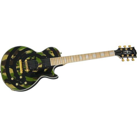 Gibson Custom Zakk Wylde Signature Les Paul - Camo/Bull's-Eye Electric Guitar | Musician's Friend