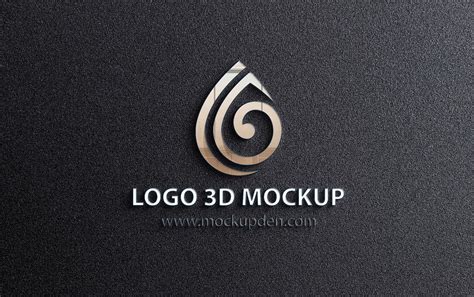 Free Logo 3D Mockup PSD Template