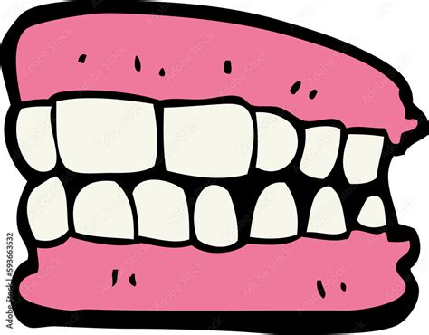 cartoon false teeth Stock Illustration | Adobe Stock