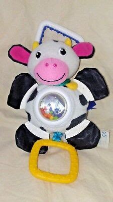 Baby Einstein Busy Bellies Cow Vibrating Rattle Learning Toy Hanging Pull Down | eBay