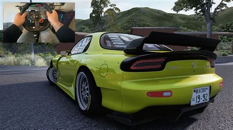 Assetto Corsa - BEST SOUNDING Mazda RX-7 (Full Send W/ Traffic) - YouTube