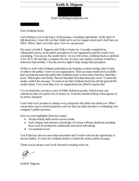 Cover Letter for Goldman Sachs Internship – williamson-ga.us