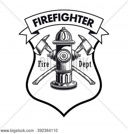 Firefighter Badge Vector & Photo (Free Trial) | Bigstock