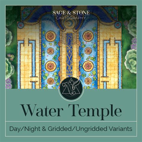 Water Temple Map [50 x 30] - Sage & Stone's Ko-fi Shop - Ko-fi ️ Where creators get support from ...