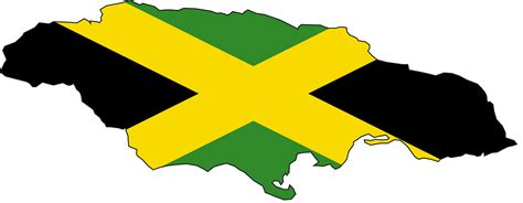 Jamaica Flag Map - Mapsof.Net