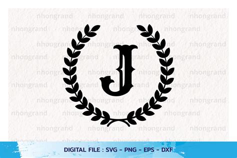 Monogram Alphabet J Vintage Svg Gráfico por nhongrand · Creative Fabrica