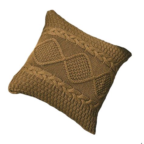 Knitted Wool Cushion Cover Super Soft Pillow Cover Solid Sofa Waits ...